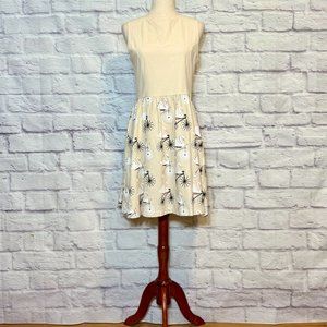 Love Dove Cream Swans on Bicycles Mini Dress